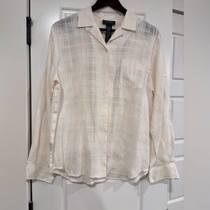 Ralph Lauren linen button down blouse